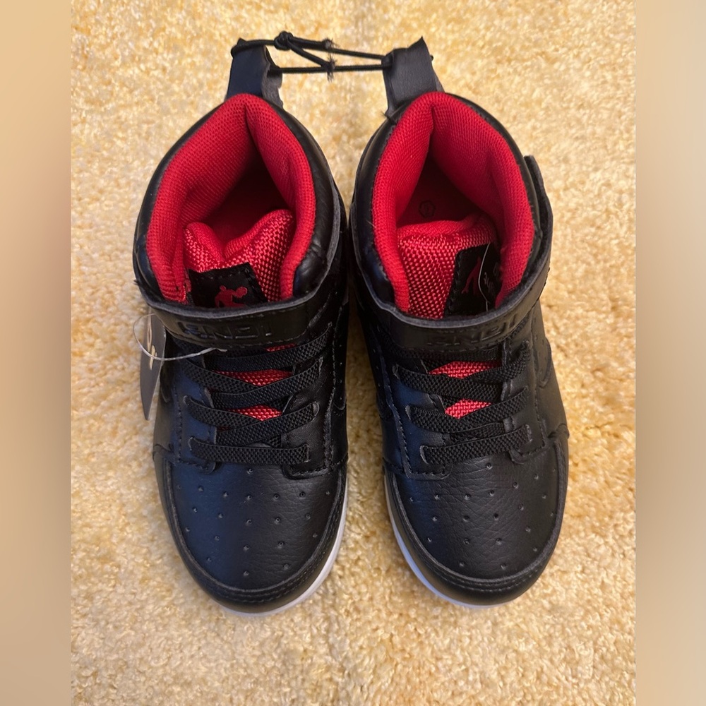 Kids Black and Red Sneakers
